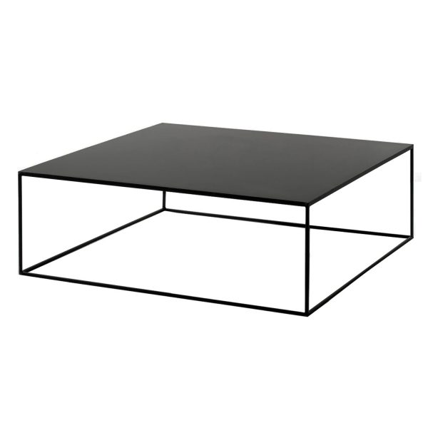 Mesa de centro negra metálica Grub 90x90x35