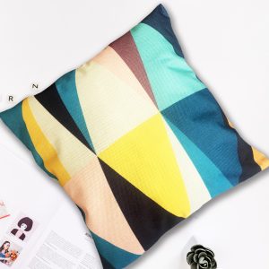 Cojín Multicolor Geométrico Lino 45 x 45