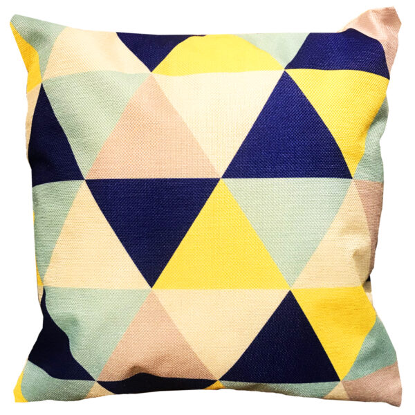 Cojín Triángulos Lino 45x45