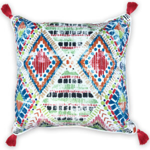 Cojín Boho Felpa Multicolor 45×45