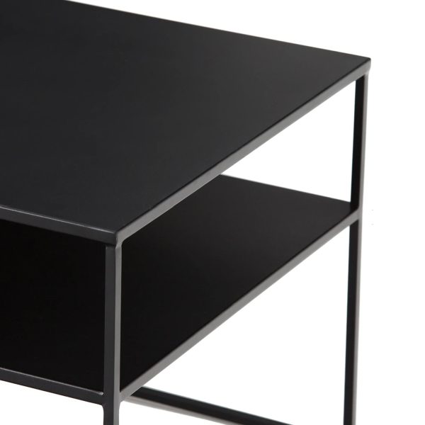 Detalle superior de Mesa Centro negra Ubby