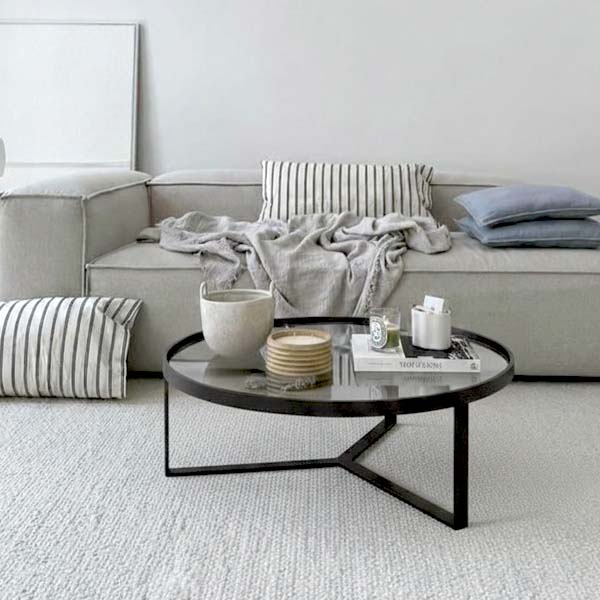 Mesa de Centro Goslar Negro Vidrio 90x35