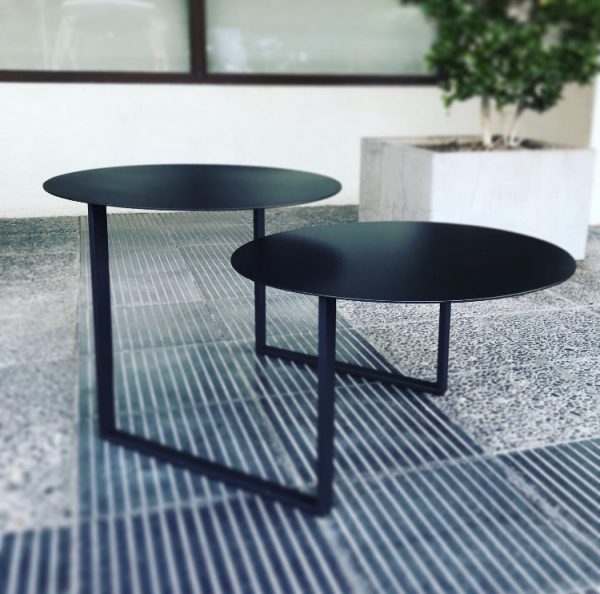 Mesa Doble Fierro Apel Negro - Imagen 2