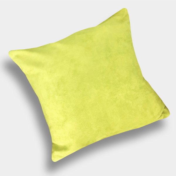 Cojín Gamuza Amarillo Limón 45×45
