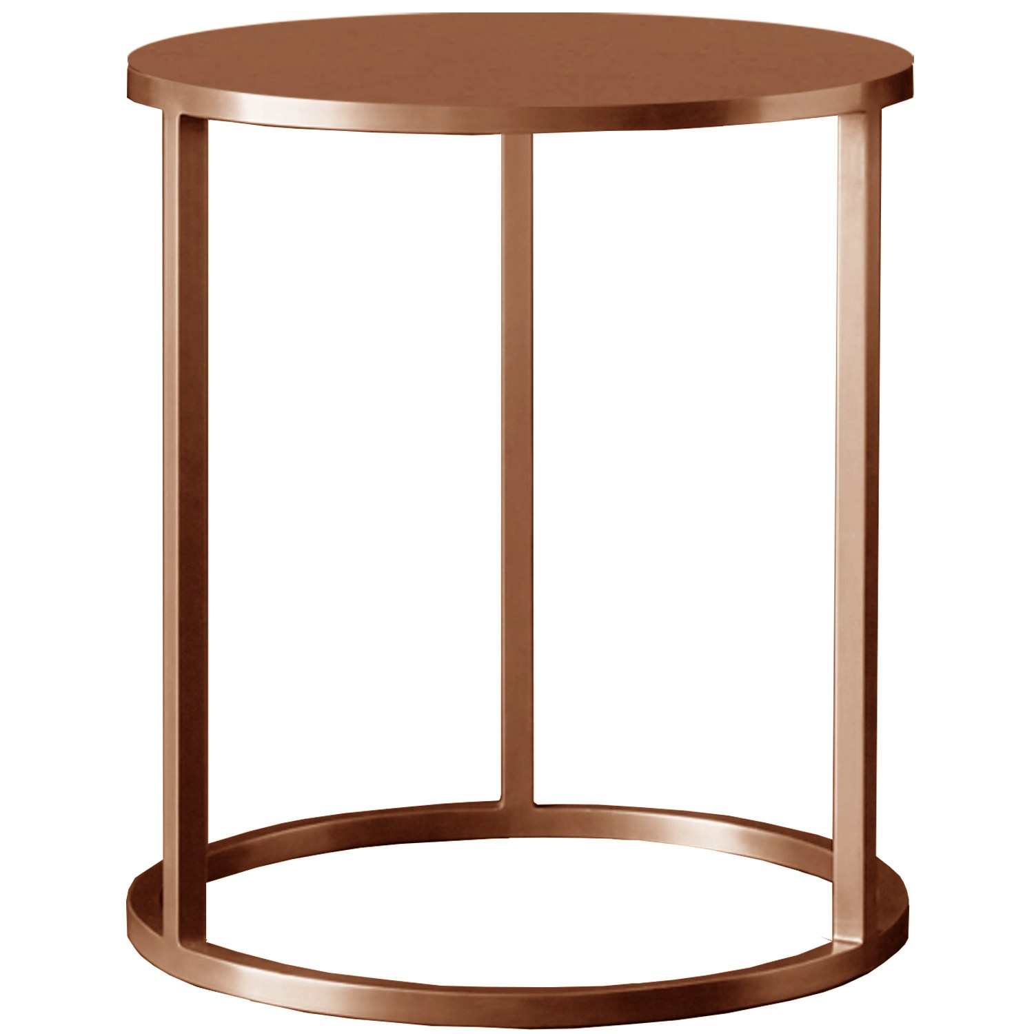 Mesa auxiliar Nes cobre 40×50 con fondo blanco