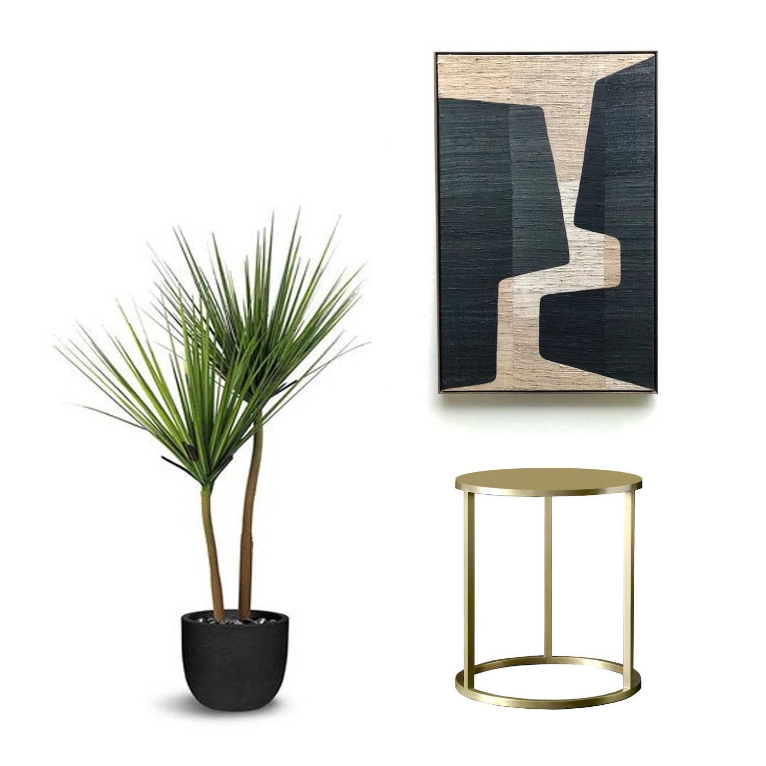 Mesa Auxiliar Metálica Nes Dorado 40x50 - Imagen 2