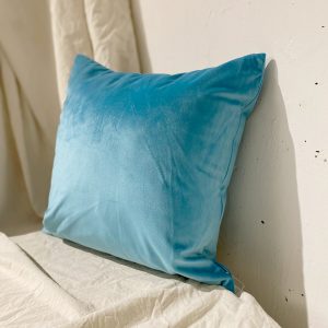 Cojín Terciopelo Agua Marina 40×40