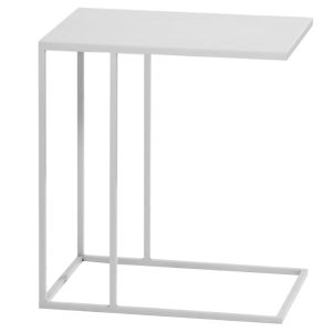 Mesa Auxiliar Soest Blanca 45x30x50 con fondo blanco