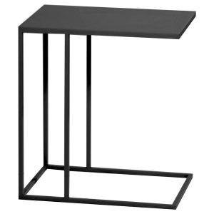 Mesa Auxiliar metálica negra Soest con fondo blanco