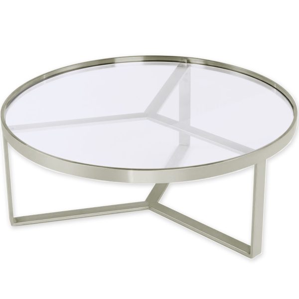 Mesa de Centro Goslar Plata Vidrio con fondo blanco