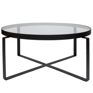 Mesa de Centro Praga Negra 80x48 con fondo blanco