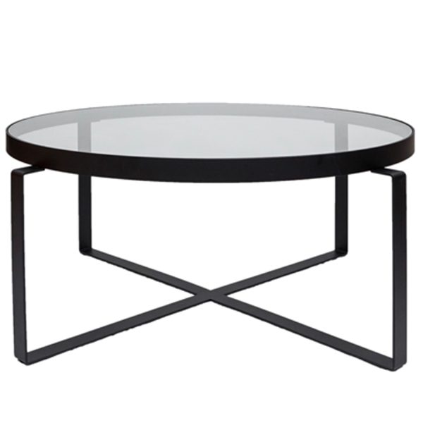 Mesa de Centro Praga Negra 80x48 con fondo blanco