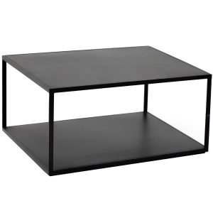 Mesa de centro Kolding negra con fondo blanco