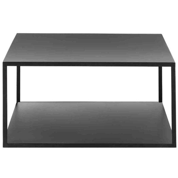 Mesa de centro Kolding negra vista de frente