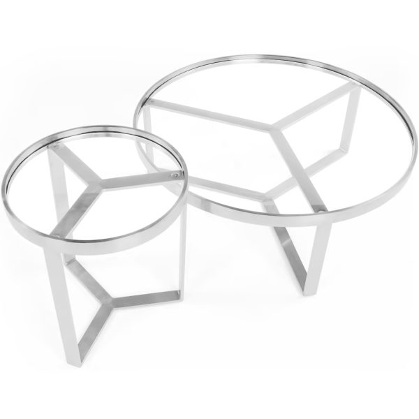 Mesa de Centro Goslar Plata Vidrio - Imagen 4