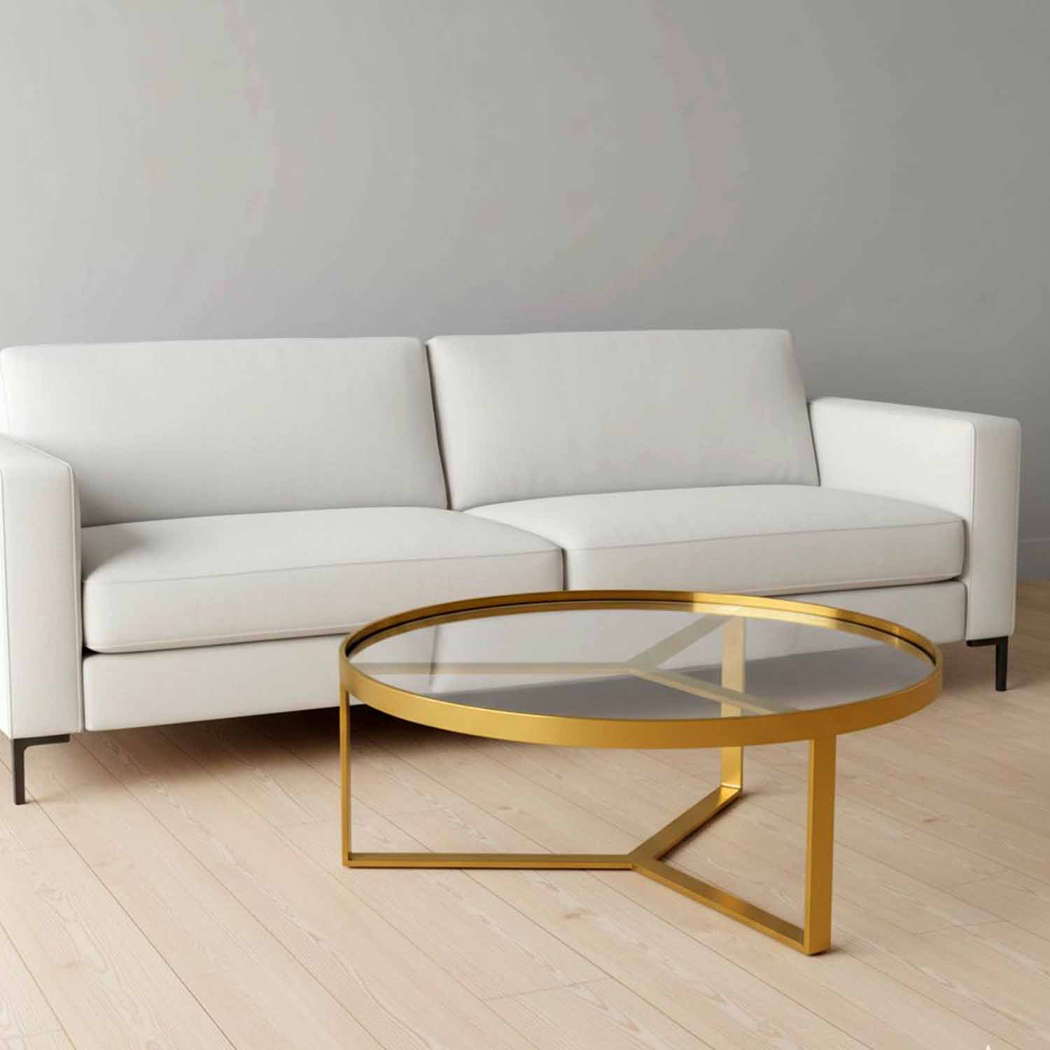 Mesa de Centro Goslar Dorado Vidrio