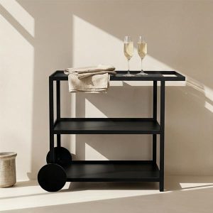 Carro Bar Metálico Vestre Small Negro 80x67x40