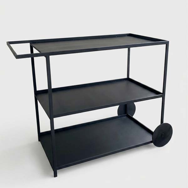 Carro Bar Metálico Vestre Small Negro 80x67x40 - Imagen 8