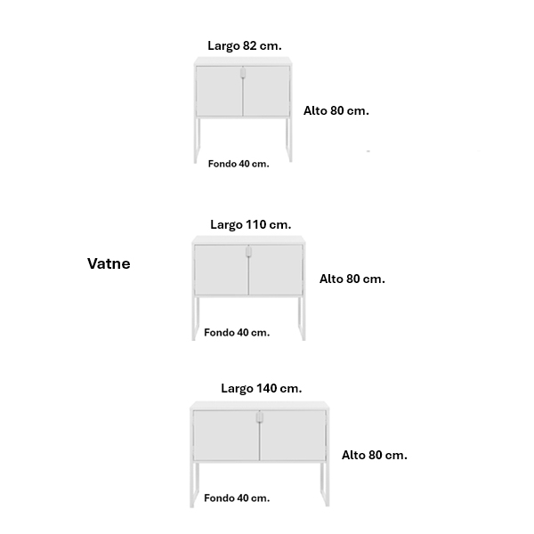 Arrimo, Estante Metálico Vatne Negro 140x40x80 - Imagen 6