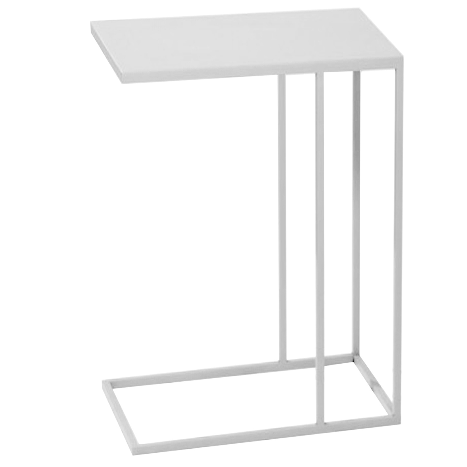 Mesa Auxiliar Metálica Soest XL Blanco con fondo blanco