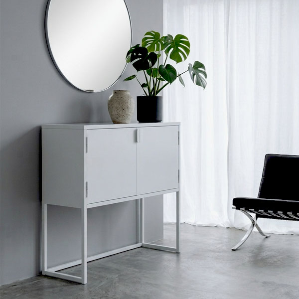 Arrimo Estante Metálico Vatne / Blanco 110x40x80 - Imagen 2