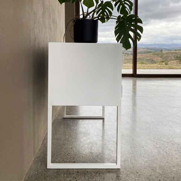 Arrimo Estante Metálico Vatne / Blanco 110x40x80 - Imagen 4