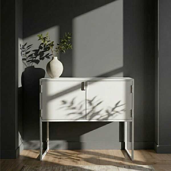 Arrimo Estante Metálico Vatne / Blanco 110x40x80 - Imagen 3