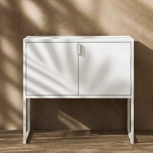 Arrimo Estante Metálico Vatne Blanco 110x40x80