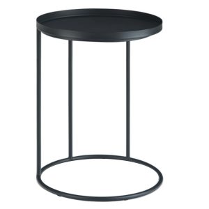 Mesa Auxiliar Kabli de color negro con fondo blanco