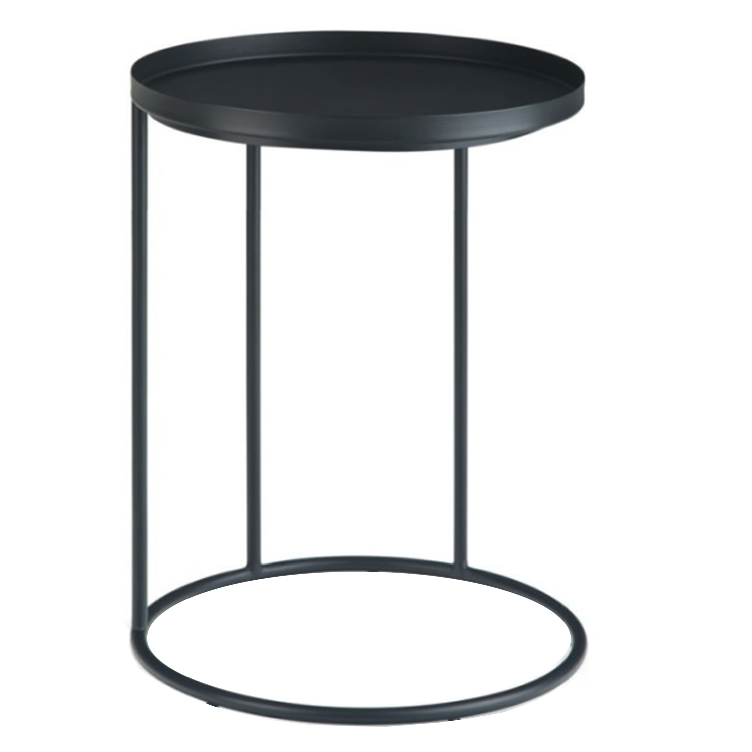 Mesa Auxiliar Kabli de color negro con fondo blanco