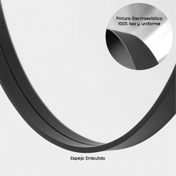 Espejo Circular Vierela Negro 60 a 150 cm. - Imagen 3