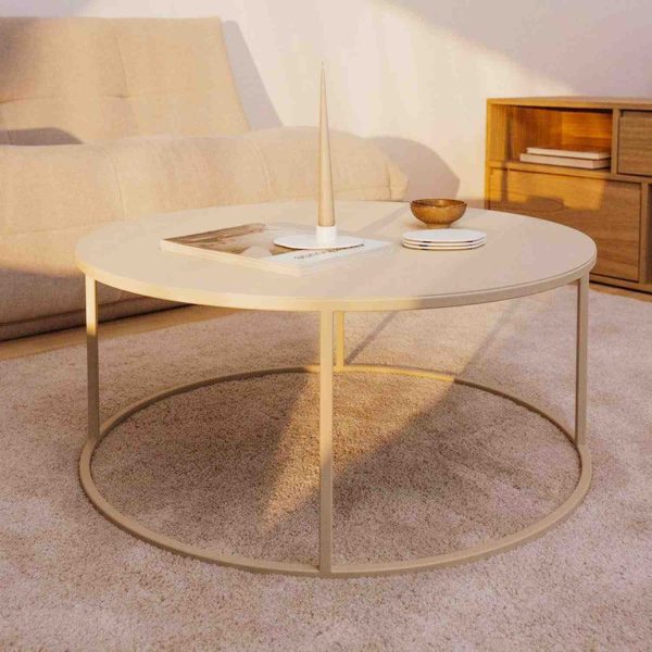 Mesa de centro metálica Vilna color Nude