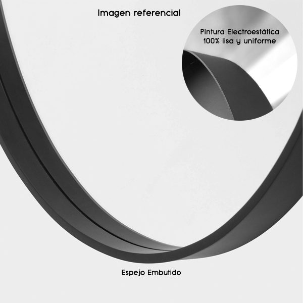 Espejo Circular Vierela Blanco 60 a 150 cm. - Imagen 10