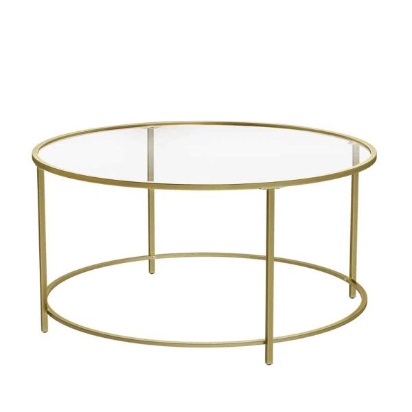 Mesa de Centro Binde Dorado con fondo blanco