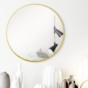 Espejo Circular Oslo Dorado 60 a 120 cm. 