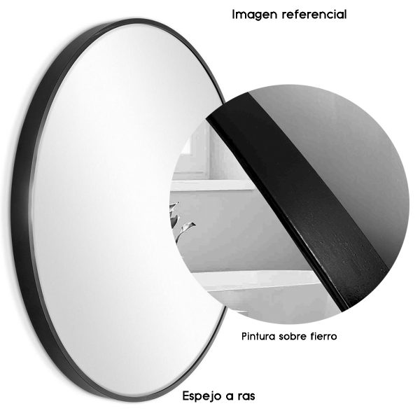 Espejo Circular Varena Negro 60 a 150 cm. - Imagen 8