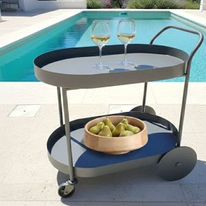 Carro Bar Metálico Nesna 80x52x72